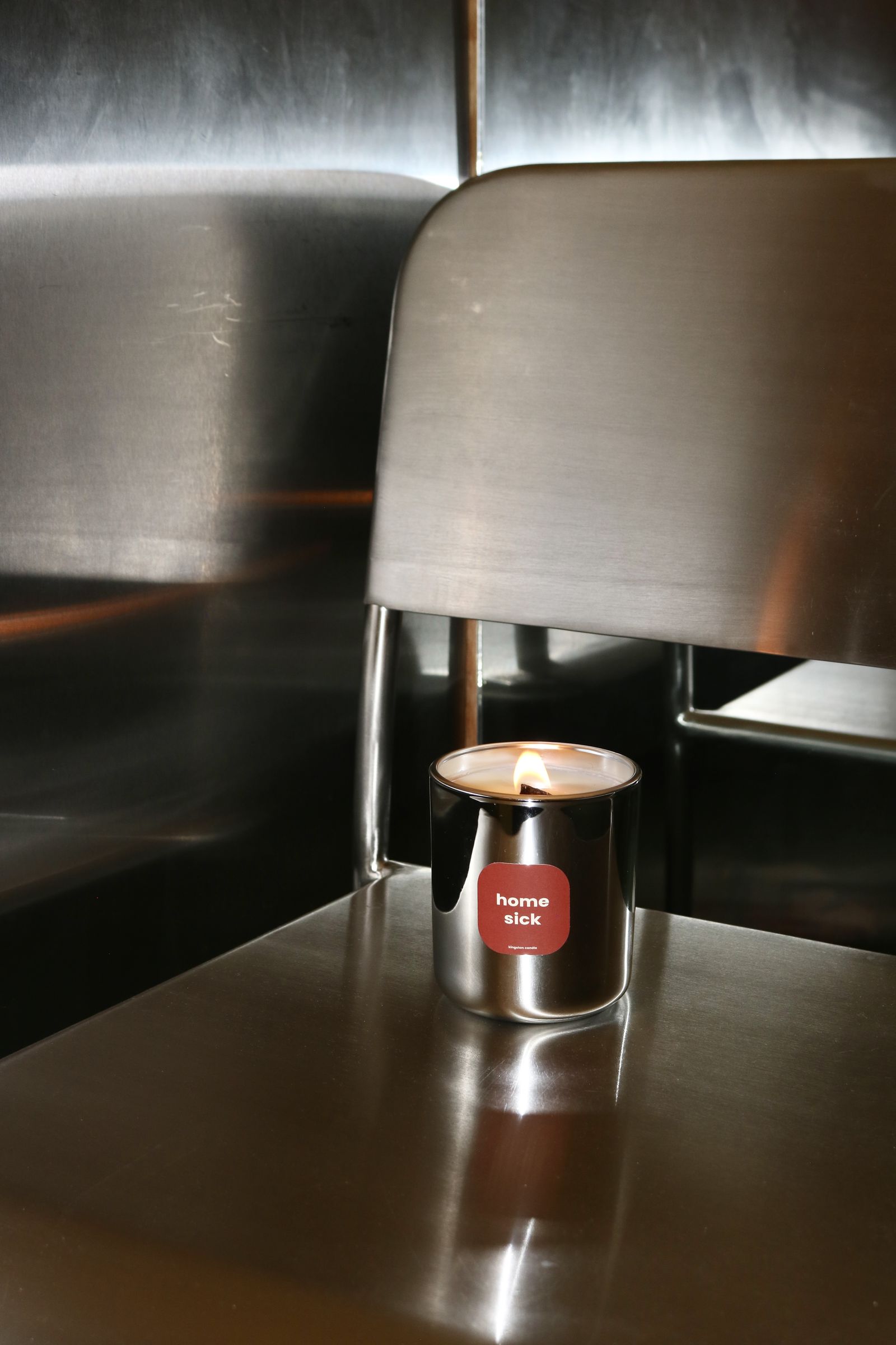 homesick chrome candle at home